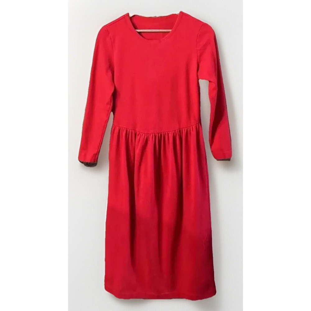 Vintage Lands' End Direct Merchant Crew Neck Dress Long Modest Made Scotland Med